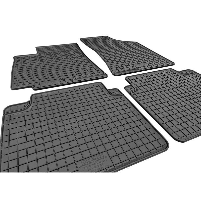 CIKCAR, Gummimåtter, passer til JAC T8 Pro (2025-) & T9 (2026-), 4-styk sæt