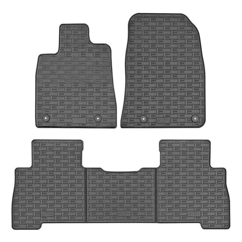 CIKCAR, Bundmåtter, Gummi, 5-pieces + fixeringssystem, passer til Maxus eTerron 9 Pick-up (2024-)