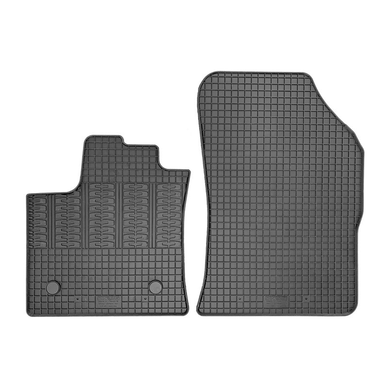 CIKCAR Rubber car mats set suitable for Renault Express Cargo 2021- (2-pieces + fixing system)