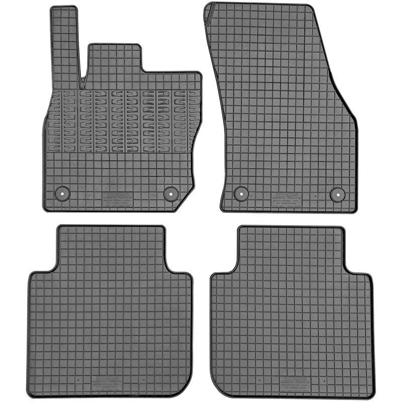 CIKCAR, Gummimåtter, passer til Skoda Kodiaq II (PS7) (2024-) & Volkswagen Tayron (R41) (2024-), 4 stk.