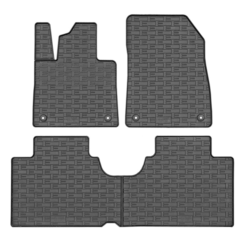 CIKCAR Rubber car mats set suitable for Smart #1 EV 2022- & #3 EV 2023- (4-pieces + fixing system)
