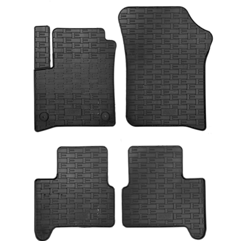 CIKCAR, Bundmåtter, Gummi, 4-stk. + fastgørelsessystem, passer til Volkswagen e-Up / Skoda e-Citigo / Seat e-Mii (2019-)
