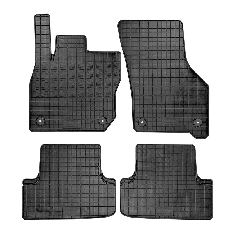 CIKCAR Set tapis de caoutchouc sur mesure pour Volkswagen Golf VIII eTSI HB 5-portes & Variant 2020- (4-pièces + points de fixage)