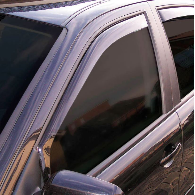 ClimAir, Deflectores de viento para puertas delanteras, Oscuros, compatible con Volvo 144/145/164/240/244/245/264 sedán 1966-1993