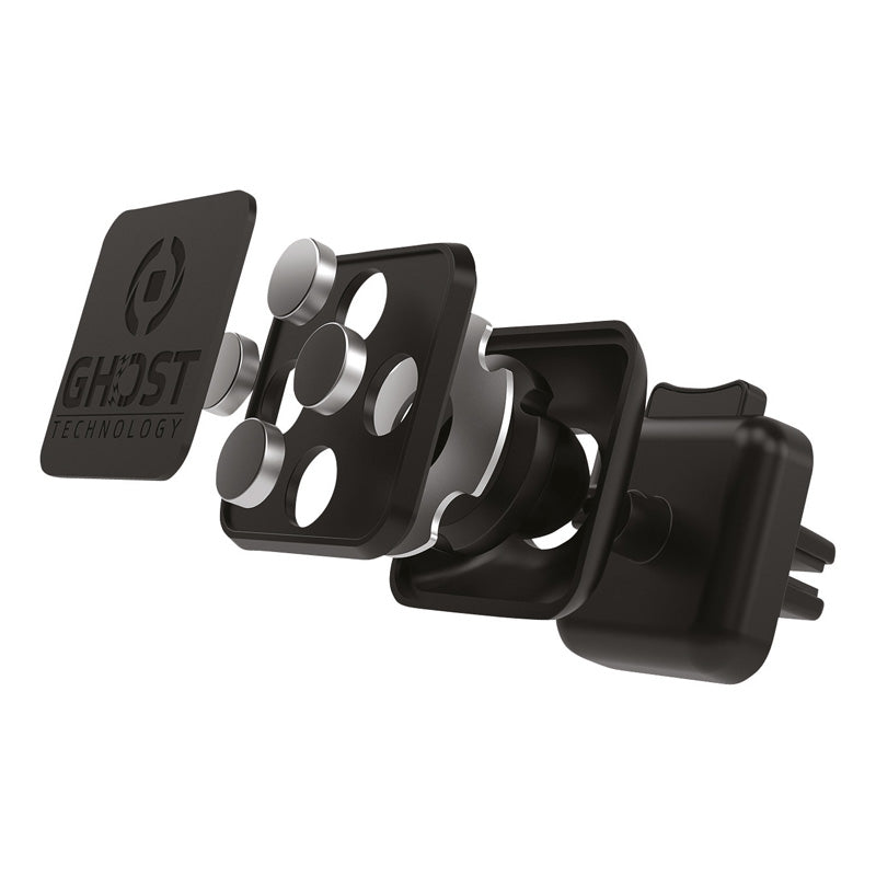 Celly, supporto magnetico VENT 360° - Nero - Con 2 piastre di montaggio