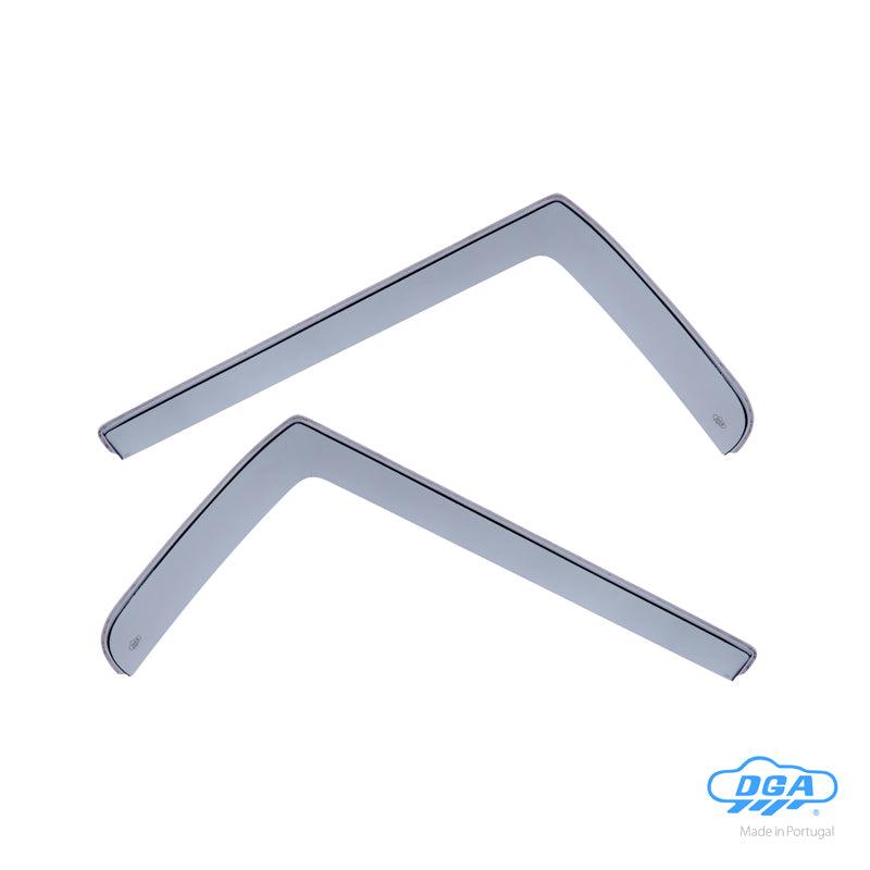 DGA, Deflettori d'aria, fumé, 2 pezzi, compatibili con Citroën Jumper (2007-) & Fiat Ducato (2006-) & Peugeot Boxer (2006-) & Opel Movano C (2022-)