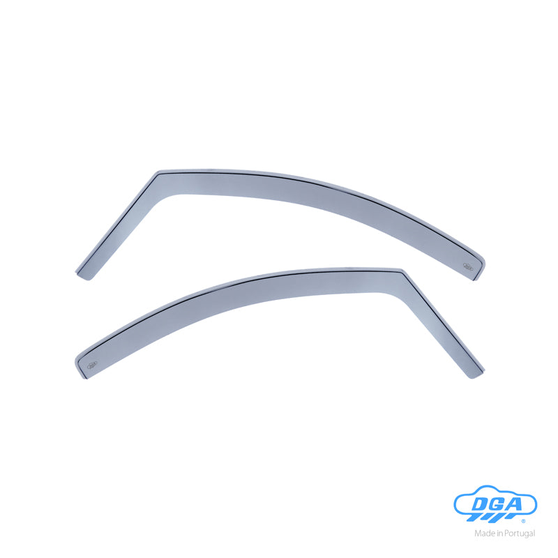 DGA, deflectores de viento, ahumados, para puertas delanteras, 2 uds., compatible con Citroën Nemo & Peugeot Bipper & Fiat Fiorino / Qubo (2008-)