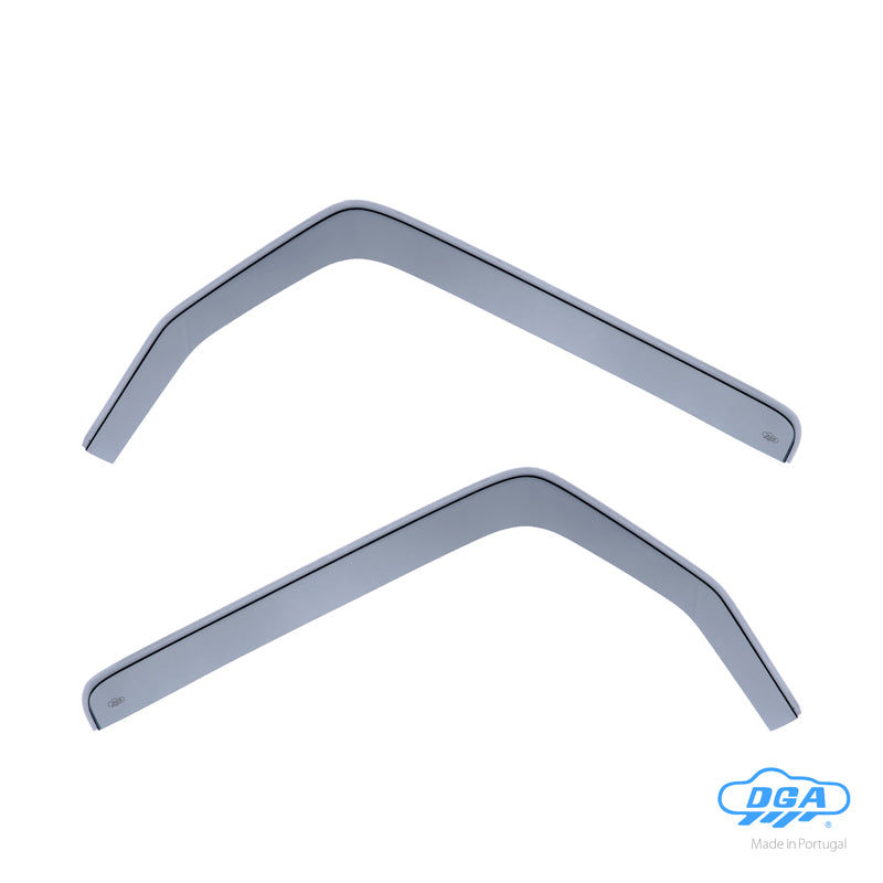 DGA, Wind Deflectors, Smoked, For front doors, 2 pcs., fits Jeep Wrangler III (JK) 2/4-door (2007-2018)