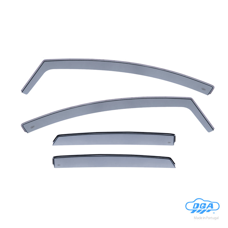 DGA, Vindafvisere, Røgfarvet, 4-pieces, passer til Ford Focus III Sedan/HB 5-dørs (2011-2018)