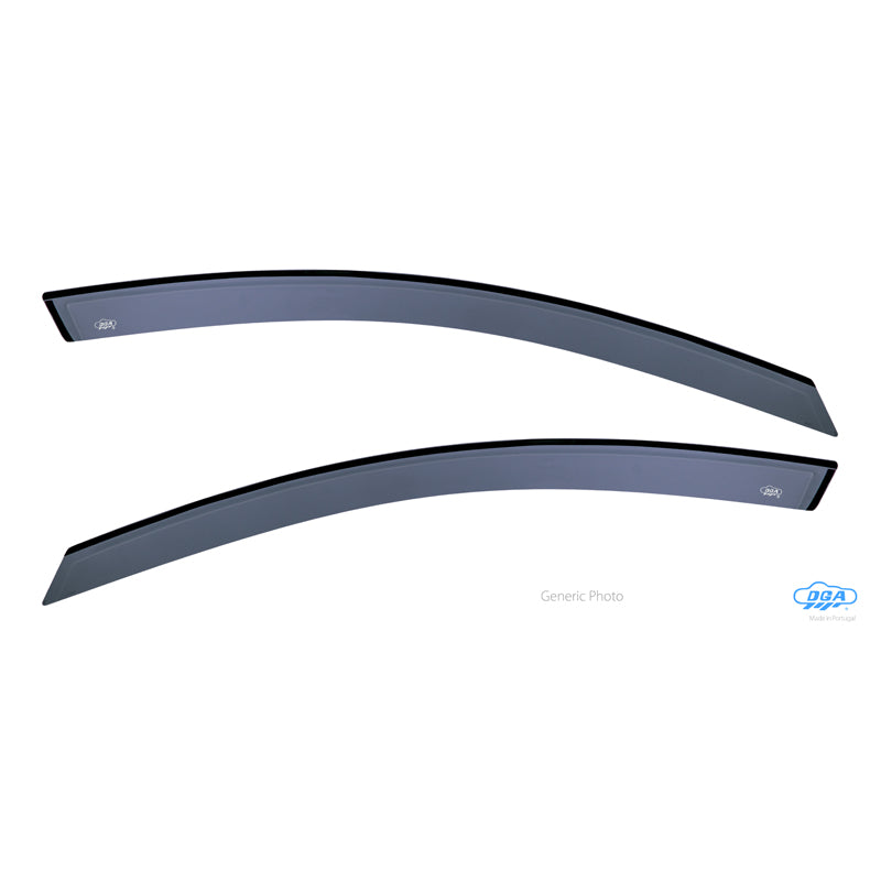DGA, Deflettori per finestrini, Fumé, Per le portiere anteriori, 2 pz., compatibili con Skoda Superb III (3V) Sedan/Kombi (2015-2023)