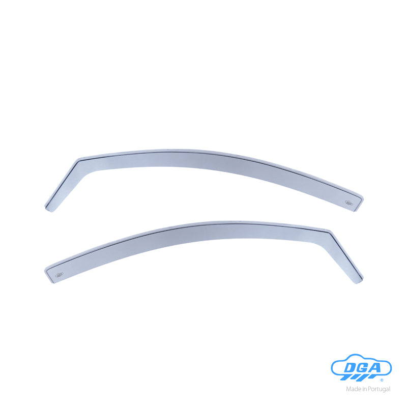 DGA, Deflettori aria, fumé, per porte anteriori, 2 pezzi, adatti a Nissan Qashqai (J10) & Qashqai +2 (2007-2013)