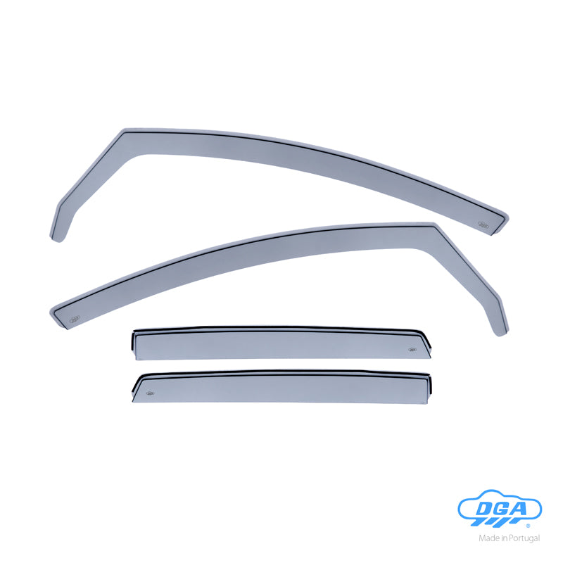 DGA, Deflektory szyb, Przydymione, 4 szt., pasuje do Opel Astra J HB 5-drzwiowy (2009-2015)