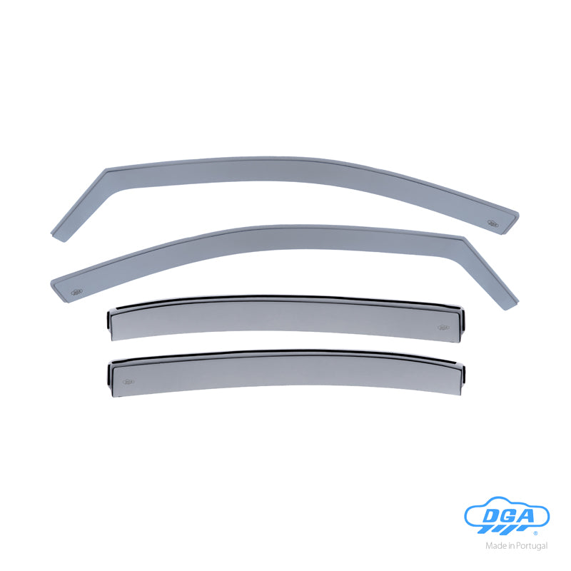 DGA, Deflettori aria, fumé, 4 pezzi, adatti a Skoda Octavia III (5E) Berlina (2013-2017) & (2017-2020)