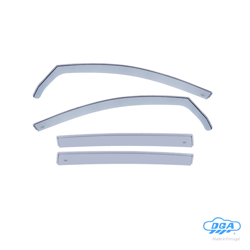 DGA, Wind deflectors, Smoked, 4 pcs., fits Volkswagen Golf V HB 5-door (2003-2008)