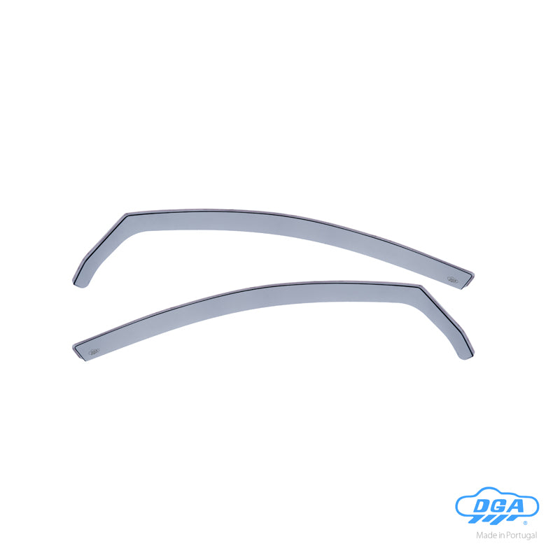 DGA, Wind deflectors, Smoked, For front doors, 2 pcs., fits Volkswagen Golf VI HB 5-door (2008-2012)