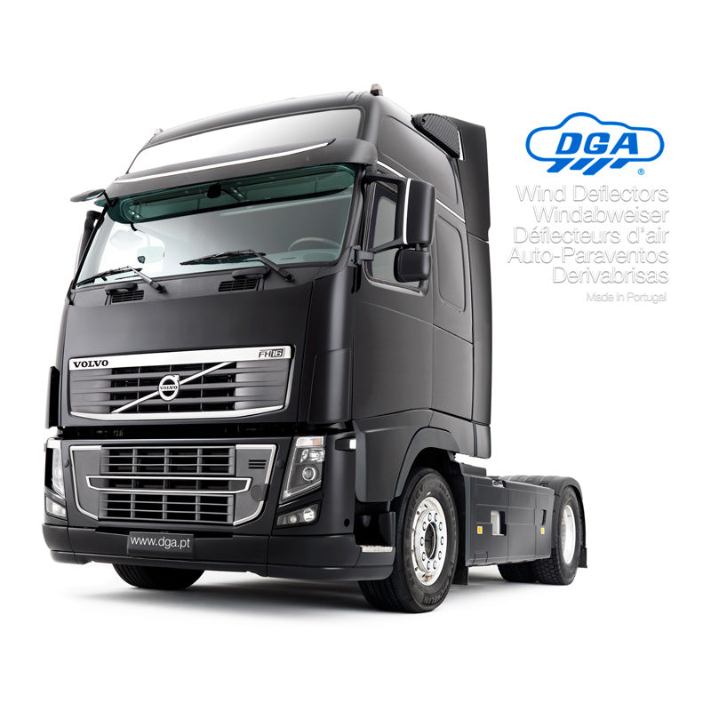 DGA, Vindafvisere, Røgfarvet, 2 stk., passer til Mercedes Actros (2012-) & Antos/Arocs (FD) (2013-) & Actros/E-Actros 5G MP5 (2024-)