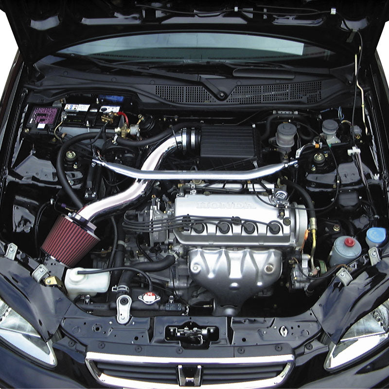AutoStyle, Tubo universale di aspirazione aria in alluminio - Honda Civic/CRX 1988-1992 - Senza filtro aria da 76mm