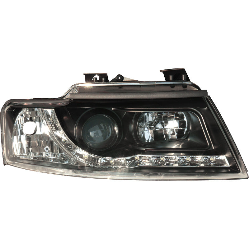 Faros delanteros, DRL-Look compatible con Audi A4 B6 Convertible 2002- - negro
