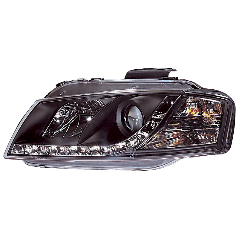 Faros delanteros, DRL compatible con Audi A3 8P 2003-2008 - negro