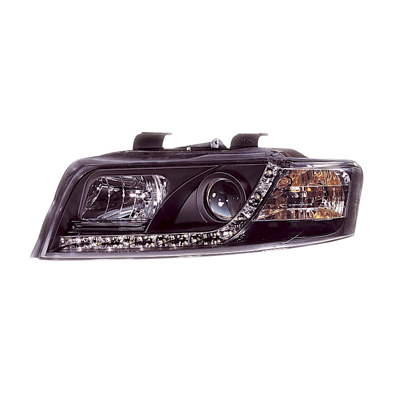 Přední světlomety, DRL pasuje na Audi A4 8E/B6 2001-2004 - černé