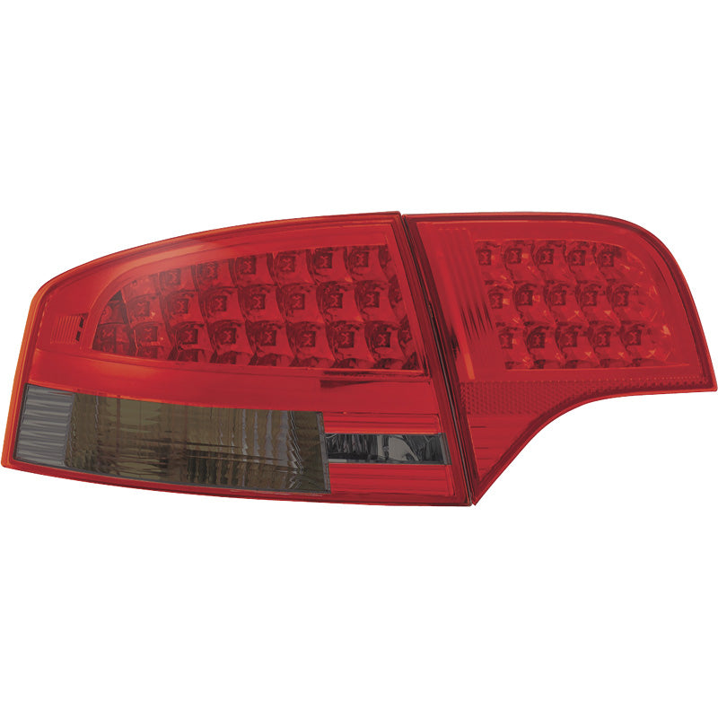 AutoStyle, Luces traseras LED, compatible con Audi A4 B7 Sedan 2005-2009 LED - Rojo/Ahumado