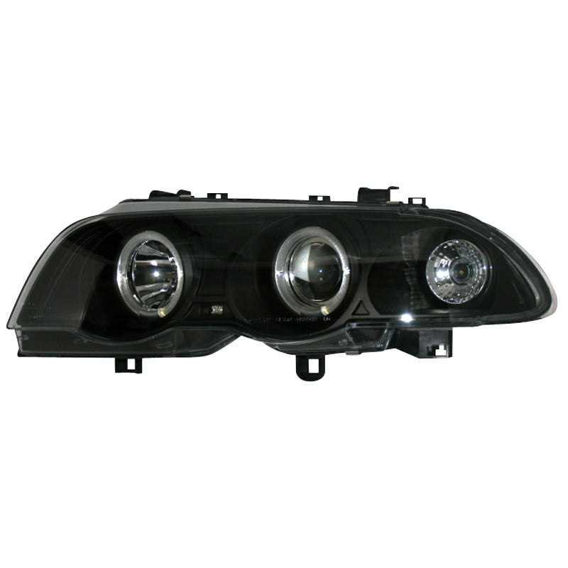 Faros, compatible con BMW 3-Series E46 Sedan/Touring 1998-2001 - negro - incl. Indicators & Halos
