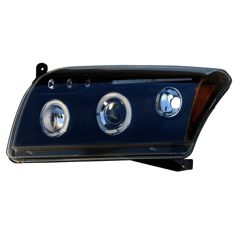 Faros delanteros, compatibles con Dodge Caliber 2006- - negro - incl. Halos