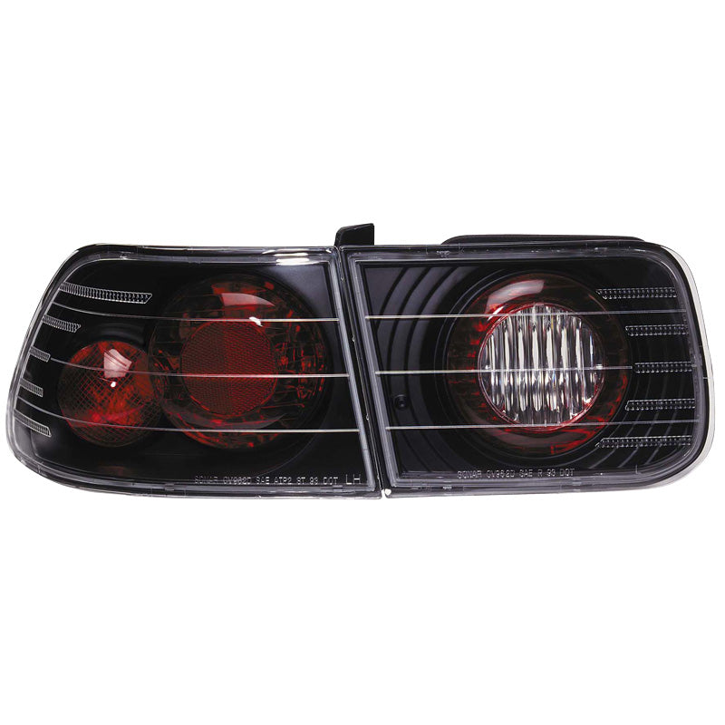 Pilotos traseros, compatibles con Honda Civic Coupe 1996-2001 - Negro