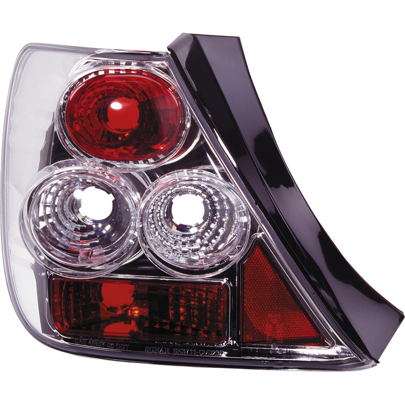 AutoStyle, Zestaw tylnych lamp, Chrom, Pasuje do Honda Civic HB 3-drzwiowy (2001-2005)