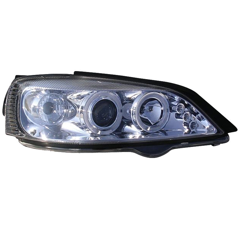 Faros, compatible con Opel Astra G 1998-2003 - Cromado - incl. Halos - Type 2