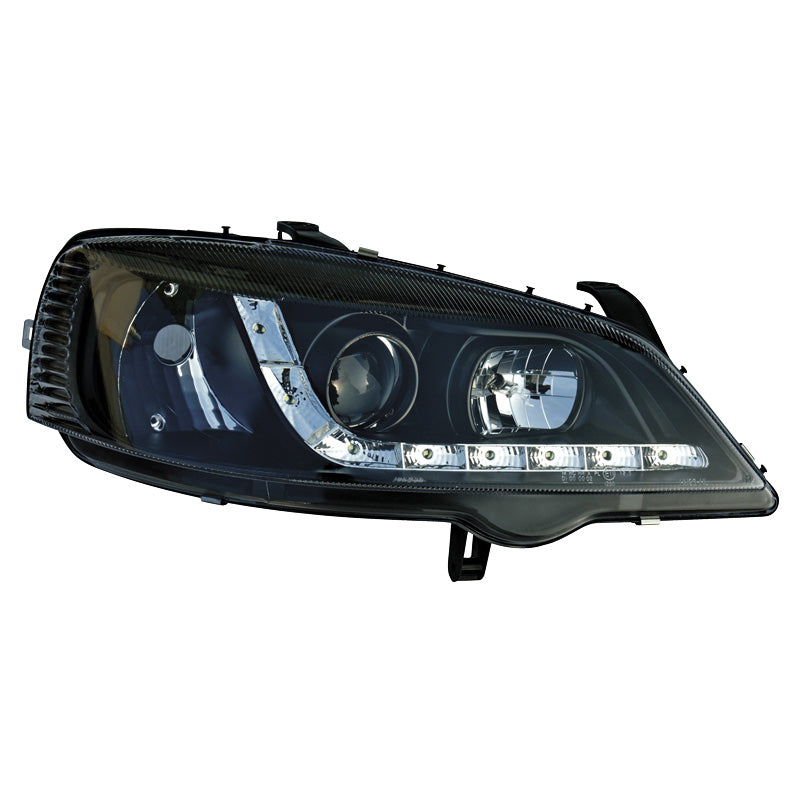 Faros, DRL-Look compatible con Opel Astra G 1998-2003 - negro
