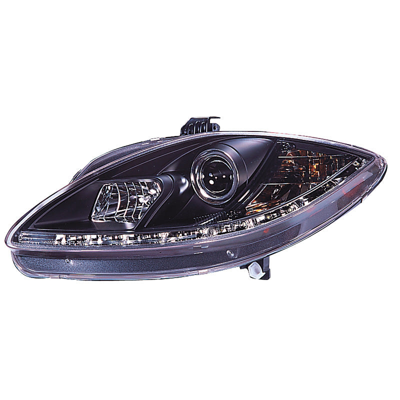 Headlights, DRL look fits Seat Leon/Altea/Toledo 2005-2009 - black