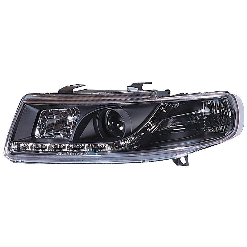Přední světlomety, DRL-Look pasují na Seat Leon/Toledo 1M 1999-2005 - černé