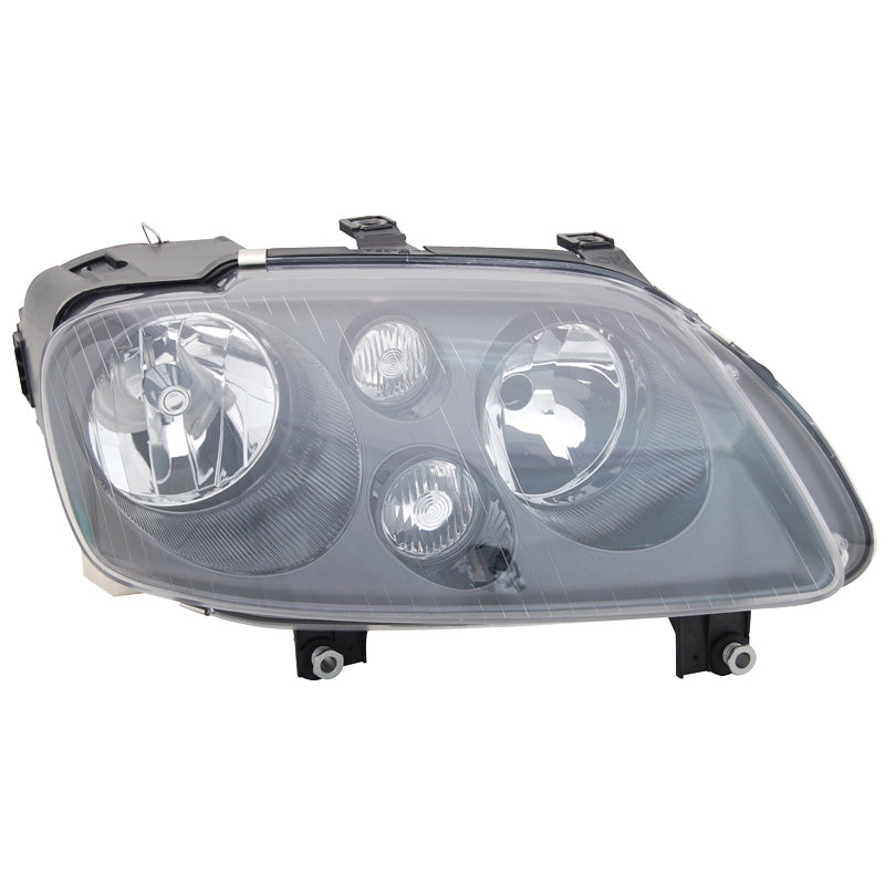 Přední světlomety, vhodné pro Volkswagen Touran 2003-2006 & Caddy II 2004- - černé/čiré - vč. seřizovacího motoru