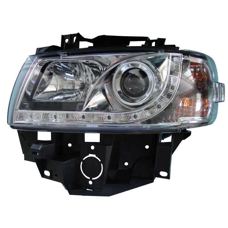 Přední světlomety, DRL-Look vhodné pro Volkswagen Transporter T4 'GP' 1996-2003 - chrom