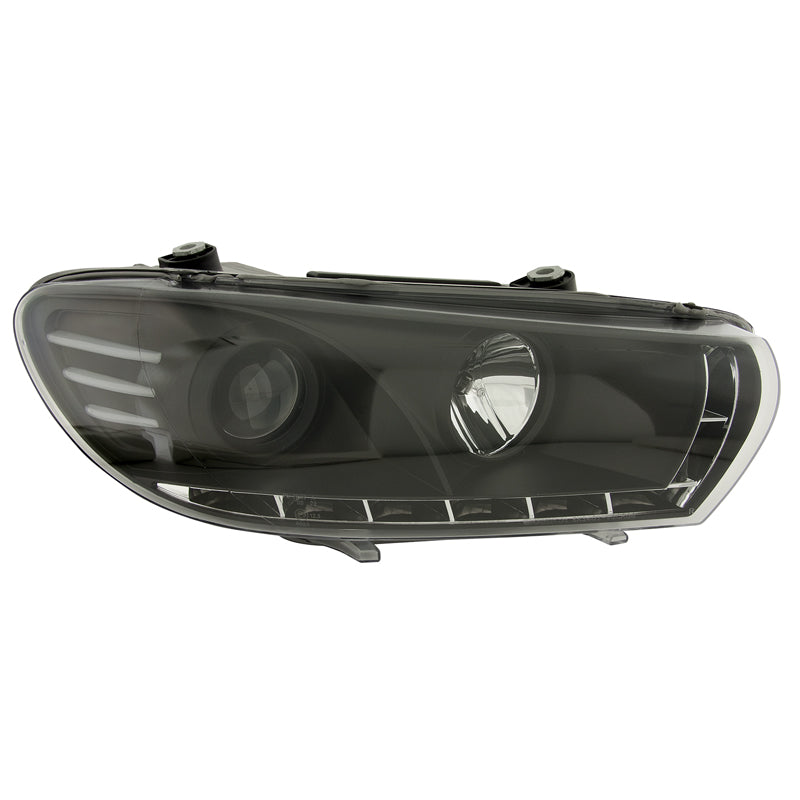 Faros delanteros, aspecto DRL compatibles con Volkswagen Scirocco 2008-2017 - negro