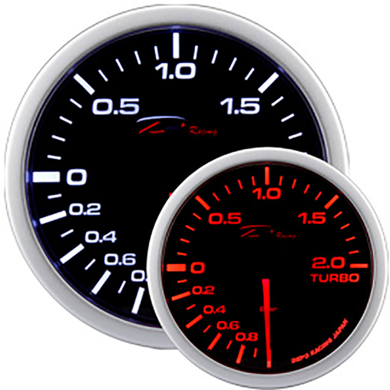 Depo Racing, WA-Series boost měřič - 52mm - 2,0>1 bar - kouřové sklo - dvojité LED - rychlá odezva
