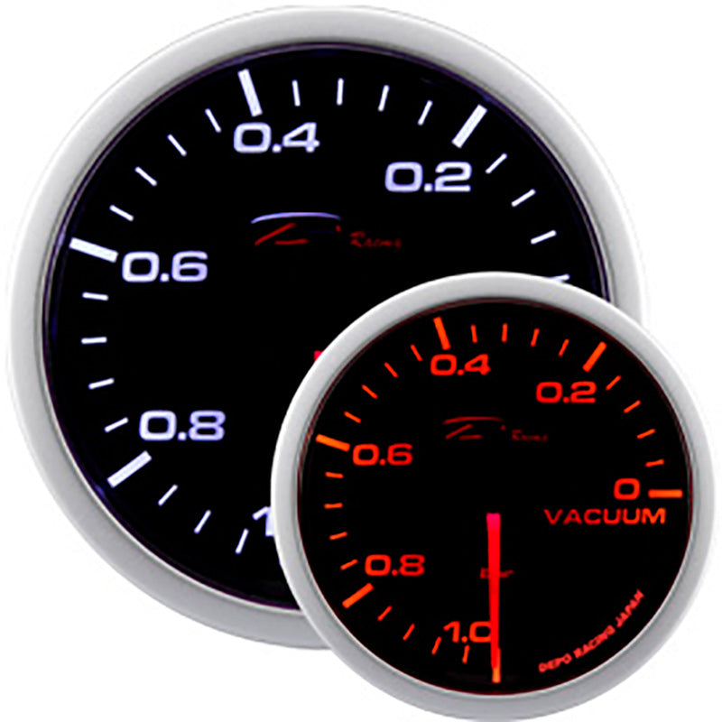 Depo Racing, WA-Series vakuometr - kouřové sklo - 52mm