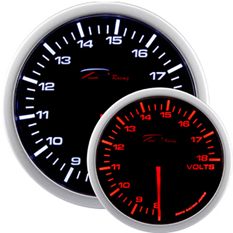 Depo Racing, WA-Series voltmetr - 8-18V - 52mm - kouřová čočka