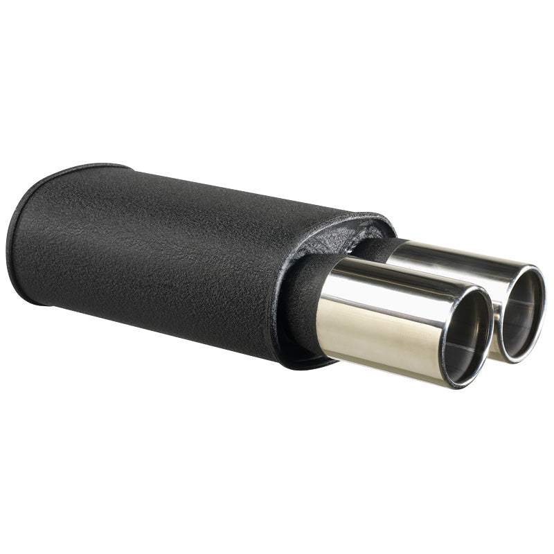 AutoStyle, Sport Udstødningssystem - 2x90mm Rund - Tilslutning 63,5mm / Udgang 2x90mm