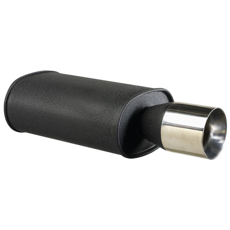AutoStyle, sort Box Universel Sportudstødning - Rund - Ø 210mm, Tilslutning 63,5mm / udgang 102mm