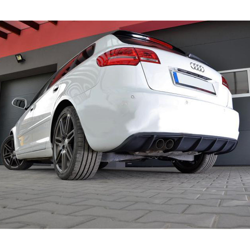 Motordrome, grembiule paraurti posteriore (diffusore), adatto per Audi A3 8P Sportback escl. S-Line 2008-2012 (GFK)