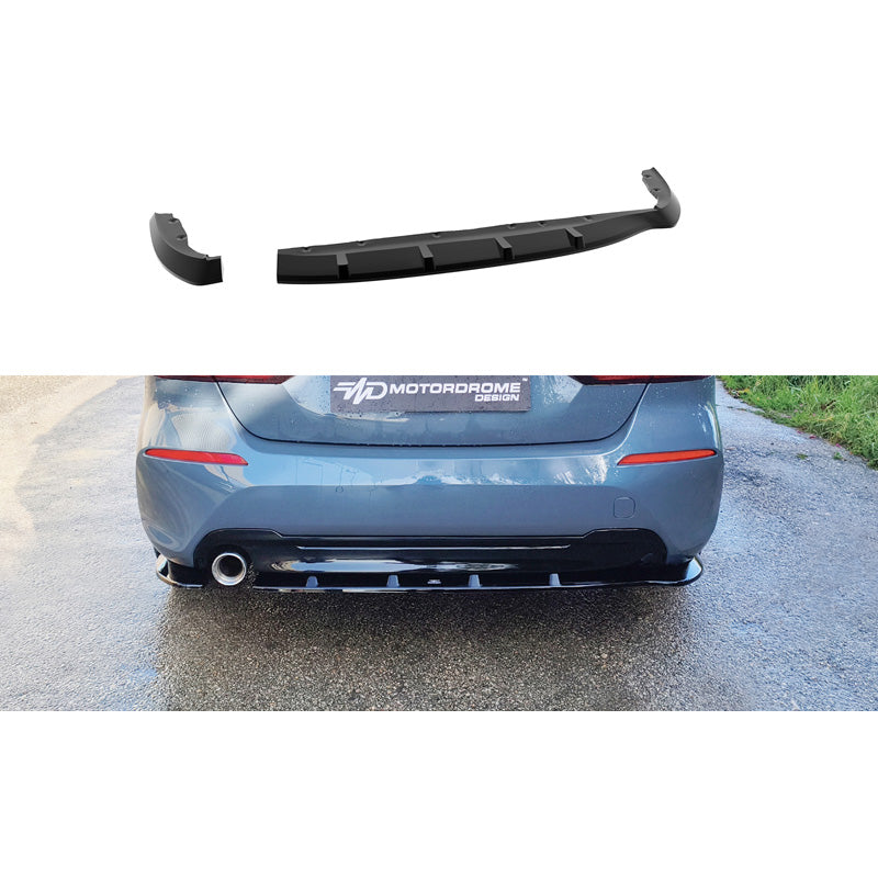 Motordrome, splitter inferiore posteriore, adatta a BMW 1-Series (F40) excl. M-Sport/M135i (2019-2024), ABS, nero lucido