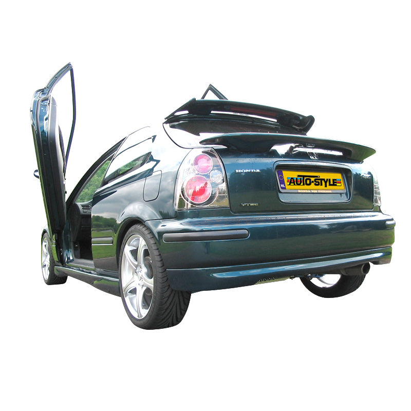 Dynamik, Minigonna posteriore per Honda Civic 3 porte 1996-2001 "Type-R Look" (ABS) - Senza colore