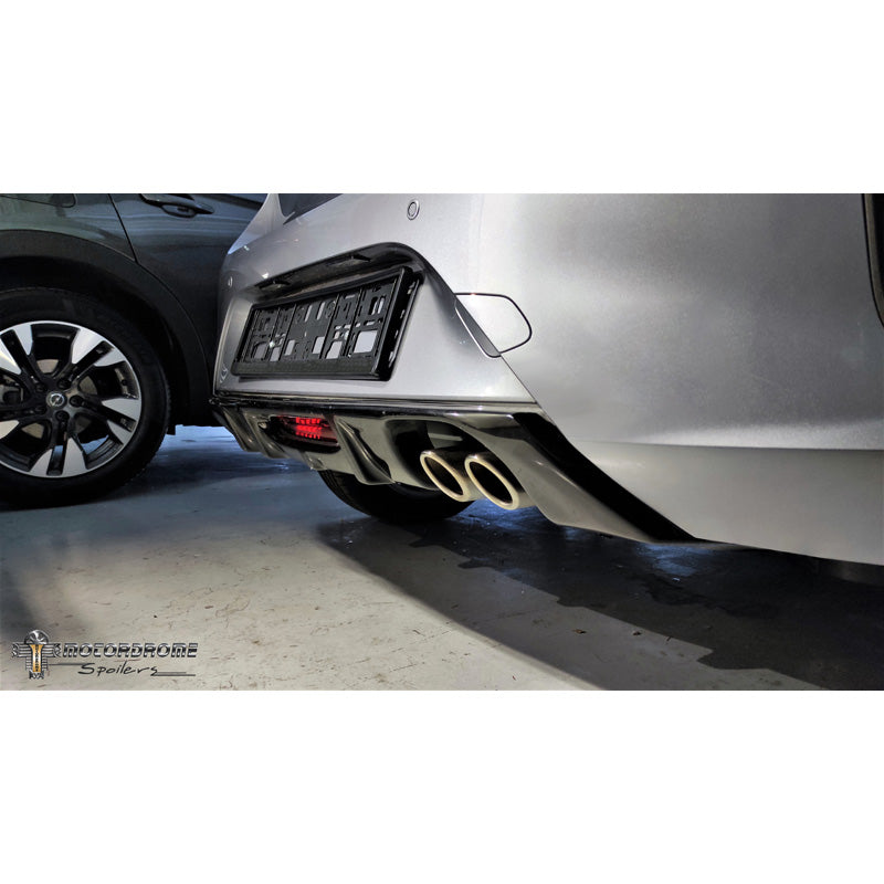 Motordrome, minigonna paraurti posteriore (diffusore), adatta a Opel Corsa F GS-Line 2019- (with double exhaust) (ABS)