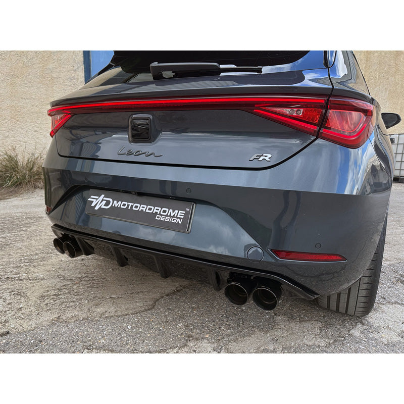 Motordrome, minigonna paraurti posteriore (diffusore), compatibile con Seat Leon IV (KL1) FR 2020- (ABS)