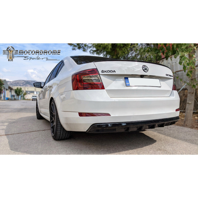Motordrome, jupe de pare-chocs arrière (diffuseur), convient à Skoda Octavia III Sedan/Kombi 2013-2020 hors RS/Scout (ABS)