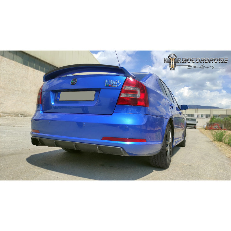 Motordrome, jupe de pare-chocs arrière (diffuseur), convient à Skoda Octavia II RS Sedan/Kombi 2004-2008 (ABS)