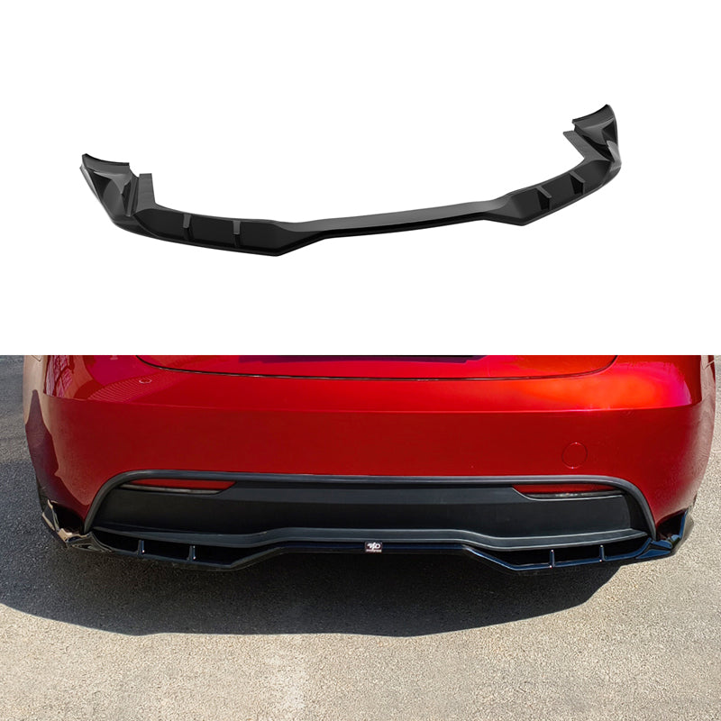 Motordrome, labio inferior trasero, negro brillante, compatible con Tesla Model 3 Highland (Facelift) (2024-)