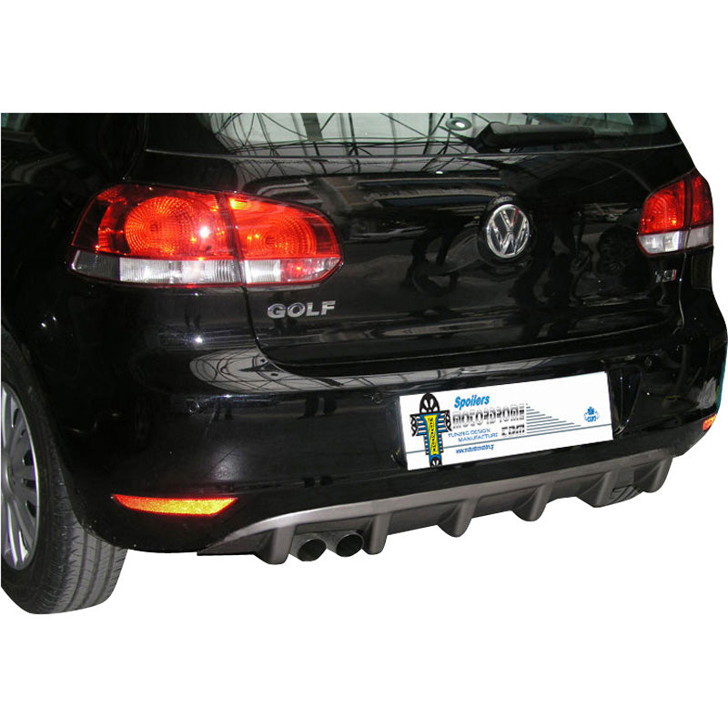 Motordrome, Rear bumper skirt (Diffuser), Fits Volkswagen Golf VI 3/5-doors 2008-2012 (ABS)